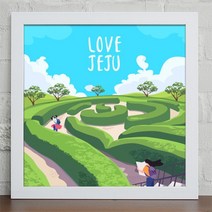 [바보사랑] iy576-제주스토리_인테리어액자, 프레임/타입:블랙/G-해녀체험