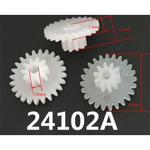 1+2 랙기어 24102a 0 5m 13mm 직경 24 치아 10 치아 pom, 24개의 이빨 - 10개의 이빨, 1.95mm