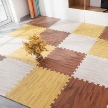 착한 가격 EVA 우드 퍼즐 조립매트(31cmX31cm 16장 1세트) 층간소음 없이 이웃과 행복하게 지내, 우드매트브라운(31cmX31cm16개)