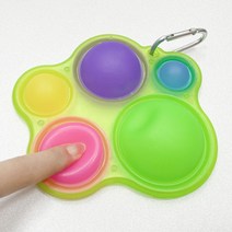 5구 푸쉬팝버블 야광 팝잇 열쇠고리 피젯 키링 실리콘, 랜덤