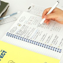 분할 노트 2분할 4분할 오답노트 수학 과목 문제풀이 요점 중간선 반반노트 그리드 라인 반반 2등분 4등분, 4분할(모눈)_브라운