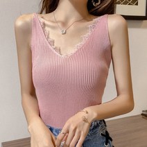 [모모] 러블리걸 슬리브리스 캐미솔 (5 Color) /레이스나시 레이스슬리브리스 캐미솔 데일리룩