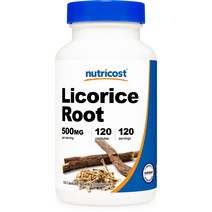 리코라이스 뿌리 500mg 120캡슐 1병, 1개, 단품, 단품