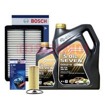 올뉴쏘렌토 디젤 엔진오일 에스오일RV 5W30 (7L) + 보쉬 필터 세트, 1개, 7000ml