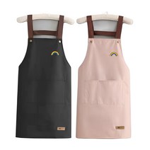 city sky 초경량 다용도 포켓장식 생활방수 앞치마1+1, 블랙+핑크 (표준형)