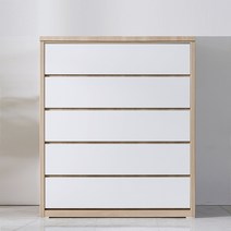 스칸디무드 울트라 1200 와이드 5단 옷 서랍장, 오크화이트