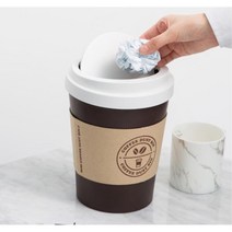 음료픽업대 계산대 탕비실 미니 커피휴지통 쓰레기통, 1개, BR