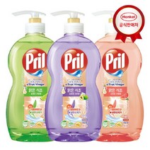 헨켈 주방세제 프릴 맑은 식초 750ml 3개, 자몽