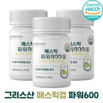 그리스산 매스틱 메스틱검 유산균 함유 회화나무열매 알로레베라겔 프락토올리고당 600mgX60정 3개