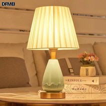 DFMEI 심플 세라믹 유리 플러그인 전등 커버 스탠드 침실 침대 머리맡 가정용 결혼 선물용 미국 스탠드, 배모양+베이지커버, 조광+타이밍 스위치+LED 전구