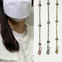 [KT알파쇼핑]마스크 분실방지 구슬 비즈 마스크 스트랩 목걸이, 상품선택, 16K골드