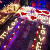 전자초1pcs 백일잔치 생일파티 홈파티 촛불길 꽃잎 티라이트 전자양초 돌잔치소품 홈파티 촬영소품 실내인테리어 홈파티소품 돌잔치용품 백일상 베이비스튜디오 셀프스튜디오 베이비샤워, 네온옐로우