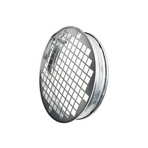 H&C VENT 개스킷 씰 없는 덕트 메시 금속 엔드 캡 Ø 100mm / 3.93인치 HVAC 난방 냉각 환기 시스템 덕트 파이프 플랜지용 스트레이트 파이프 엔드 캡, 6 Inch, w/o Gasket