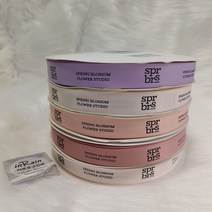 양면무광리본인쇄 리본로고제작 리본로고맞춤제작 리본로고인쇄 꽃집 케이크리본 한롤 100야드 91미터, 38mm, 5롤