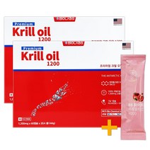 미국 1200mg 최고함량 프리미엄 크릴오일 60캡슐(2개월분) 인지질56%+아스타잔틴 + 비비화이트 석류콜라겐 1포 증정!, 2박스, 120캡슐
