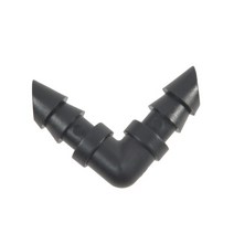 스프링쿨러 Barbed 1/4quot Elbow Barb Connector 4/7 Hose 90 Degrees Garden Micro Irrigation Water Connecto, 01 Black
