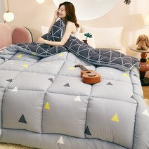 해외직구 먼지안나는 따뜻한 솜 가을 겨울 사계절 간절기 순 면 차렵 발열 이불 150x200 퀸 자취 원룸 투룸 기숙사 필수템