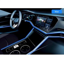 5M EL 와이어 LED 댄스 파티 장식 자동차 인테리어 DIY 유연한 주변 분위기 램프 네온 라이트 튜브 라인, 01 blue