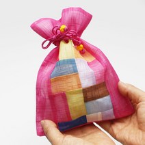 조각보 복주머니(2개) DIY키트 집콕만들기, 단품