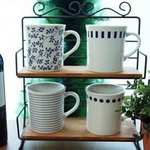 DIW5BAEF1 레티나 머그 글라스 도자기 물잔 홈카페 유리컵 물컵 도트 외 3가지옵션, 도매프리 스트라이프