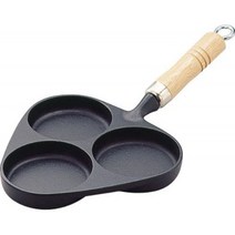 이와주 Iwachu 메타야키 3개 구이(나무 무늬 첨부) 흑소 첨부 구멍 직경 9.5 cm IH 대응