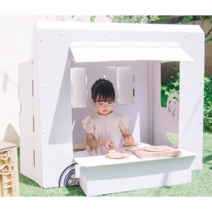 키즈바래 대형 종이 푸드트럭, 너만의 푸드트럭이 되길 바래, 화이트