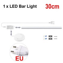 LED 바 터치 조광기 푸치 홀 센서 필요 없음 주방 조명 핸드 스윕 모션 led 인테리어, 01 1 PCS 30CM_02 웜 화이트