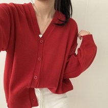 슬로우베리 에이지 베이직 V넥 가디건