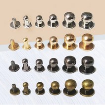 솔트레지 솔트리지 나사 4 5 6 8mm 4color [가죽공예 부자재 단, 6mm 실버