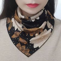 (당일발송 )케이에스샵 넥스카프 간편 똑딱이 패션 스카프 봄 가을 간절기 숄 머플러 두건가능 스카프 삼각스카프 꽃 무늬 면 스카프 10가지 다향한 색상으로 멋내 보세요...