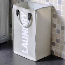 접이식 런드리백 손잡이 세탁가방 바구니 빨래 보관함, 1개