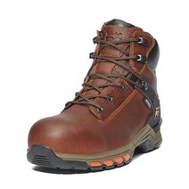 Timberland PRO 남성용 하이퍼차지 TRD 15.2cm(6인치) 합성 안전 발가락 방수 6 NT WP 브라운: 캔틴, 10.5, Reddish Brown