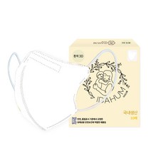 아이다움 3겹 3D 컬러 마스크 새부리형 개별포장 유아용, 흰색 유아용(1~3세), 10매, 1개
