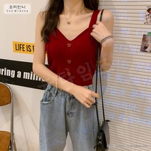 여자 나시 하트 슬림 니트 뉴타임즈 A12 V628P942