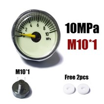 압력게이지 오일게이지 미니 게이지 Manometre 25mm 1 인치 핸드 펌프 밸브 액세서리 레귤레이터 다이빙 M1, 09 10MPa M10