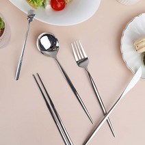 스텐 심플 모던 커트러리 (블랙 로즈골드 실버) 6type, 나이프