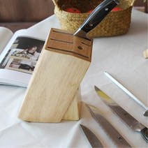 싱크대 부엌칼정리 6칸 우드 칼블록 고급칼꽂이나이프홀더 칼꽂이