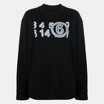 [명품]여성 MM6 23SS 넘버링로고 블랙 맨투맨 S52GU0196 S25537 900 3053131424863376hq1725