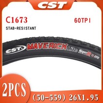 CST-26인치 자전거 타이어 26x1.526x1.7526x1.9526x2.160TPI MTB 산악 26x2.3526x2.40스틸 와이어 2피스, C1673 26x1.95 EPS, 26