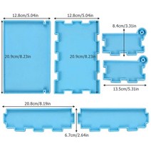 뚜껑 포함 수지 몰드 실리콘 대형 보미노 보관 박스 세트 에폭시 주조 분리형 케이스, 01 1 Set Blue