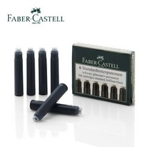 파버카스텔 잉크 카트리지 1팩6개입 (블랙 블루), 색상:블랙(brilliant black), 단품