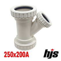 DRF 원터치 이경 Y 소켓 250x200A (PVC 신형 이음관 PPI 평화 DH 부속), 1개