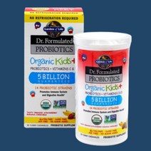 [Garden of Life]가든오브라이프 닥터포뮬레이티드 유산균 오가닉키즈50억 스트로베리 바나나 30츄어블, 1개