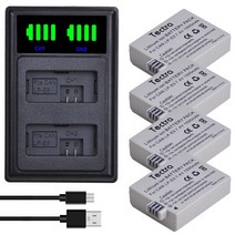 견고한 1500mAh LP-E5 배터리 + LED 충전기 CANON 호환 EOS Rebel XS T1i 1000D 500D Kiss X3 X2 F, 03 4 battery set