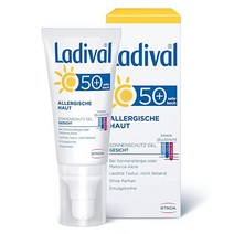 Ladival 알레르기 피부 자외선 차단 젤 페이스 SPF 30 - 환자를 위한 무향료 선 무색소 또는 방부제 방수 1 x 50 ml, UPF 50+