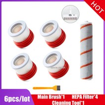 Hepa 필터 롤러 브러시 부품 샤오미 호환 Dreame V8 V9 V10 V11 XR 가정용 핸드 헬드 진공 청소기 악세사리, 12 6PCS