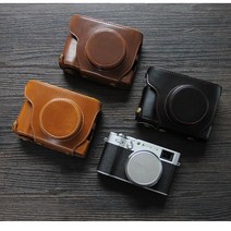 후지x100v 카메라 pu 가죽 케이스 파우치, PU 가죽 - 다크브라운