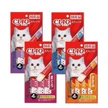우다다냥이 이나바 챠오츄르 스틱 14g x 4P 고양이간식, 4.TSC-124 닭가슴살+게