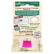 CLOVER Protect & Grip Thimble Medium- null, 1, Pink