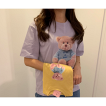 곰돌이티 베베티 엄마랑아기커플룩 기본 이너티 커플티 런던레이스 스윗아이